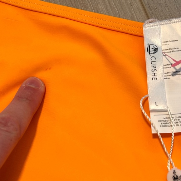 Cupshe High-Waist Bikini Bottoms in Bright Orange size large NWT new - Picture 8 of 8